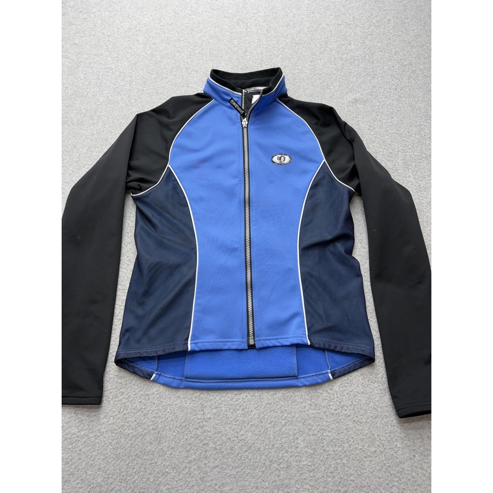 Pearl Izumi Womens Small Blue Black Cycling Jacket Thermal Full Zip Vintage 2000 - Picture 6 of 13